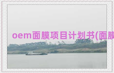 oem面膜项目计划书(面膜oem公司)