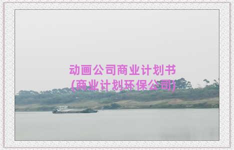 动画公司商业计划书(商业计划环保公司)