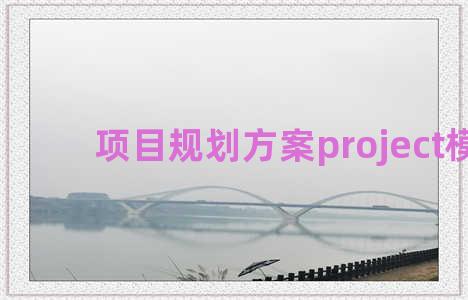 项目规划方案project模板